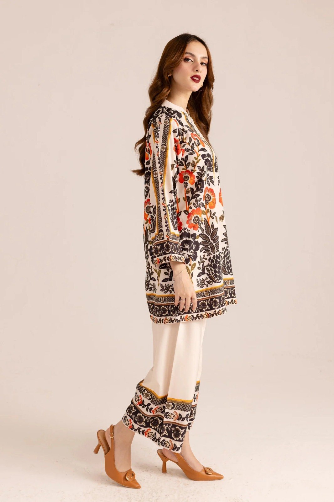 Brown Cotton Blend Premium   Co-ord Set For Women