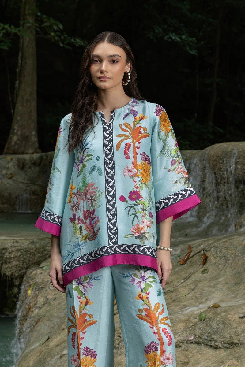Blue Cotton Blend Premium   Co-ord Set For Women