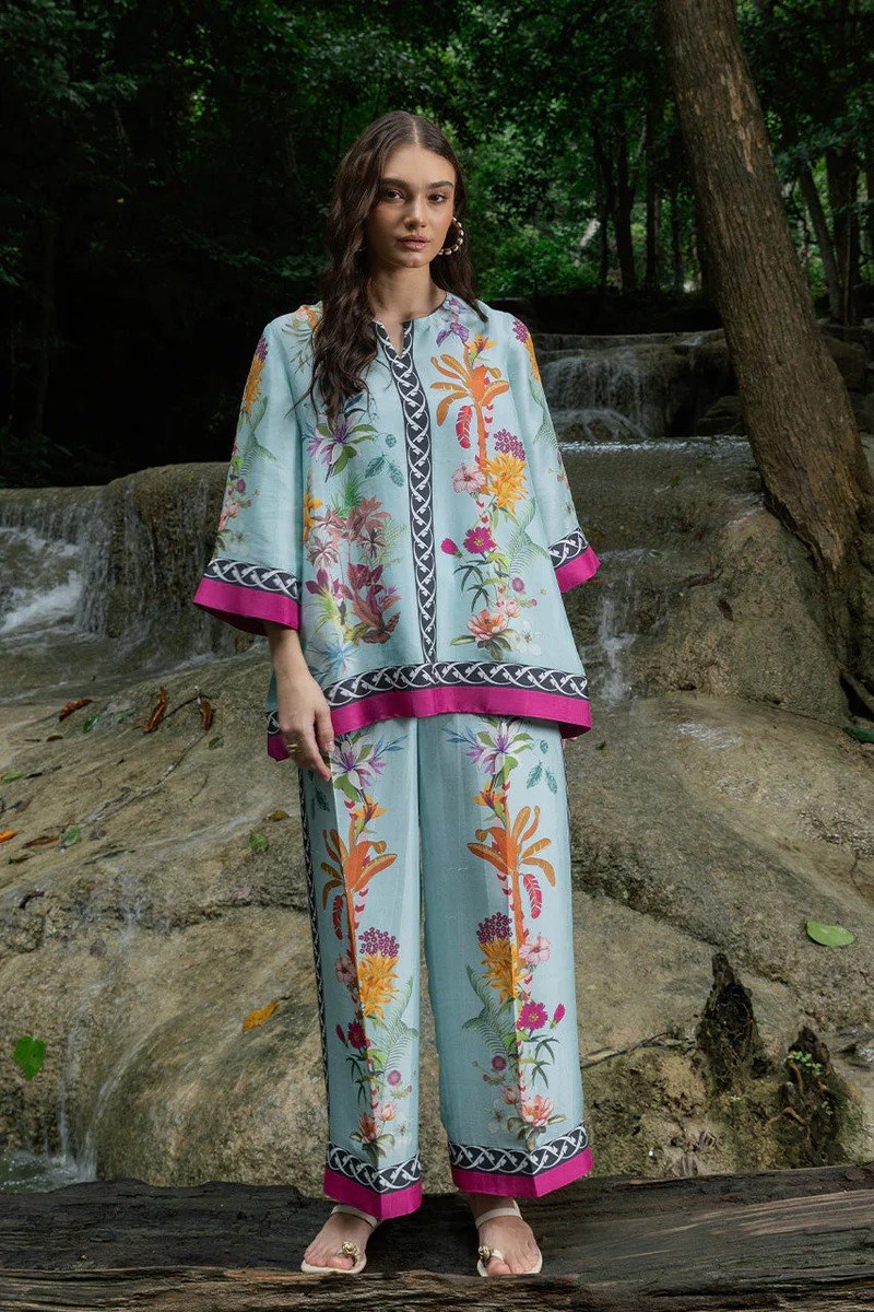 Blue Cotton Blend Premium   Co-ord Set For Women