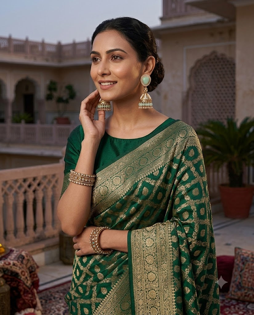 Kundan Pearl Drop Matt Finish Festive Ethnic Jhumki (Round To Stud)